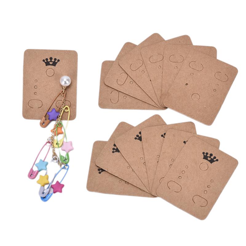 

100pcs бумага корона серьги карты теги дисплей серьги коровья шляхта карты теги