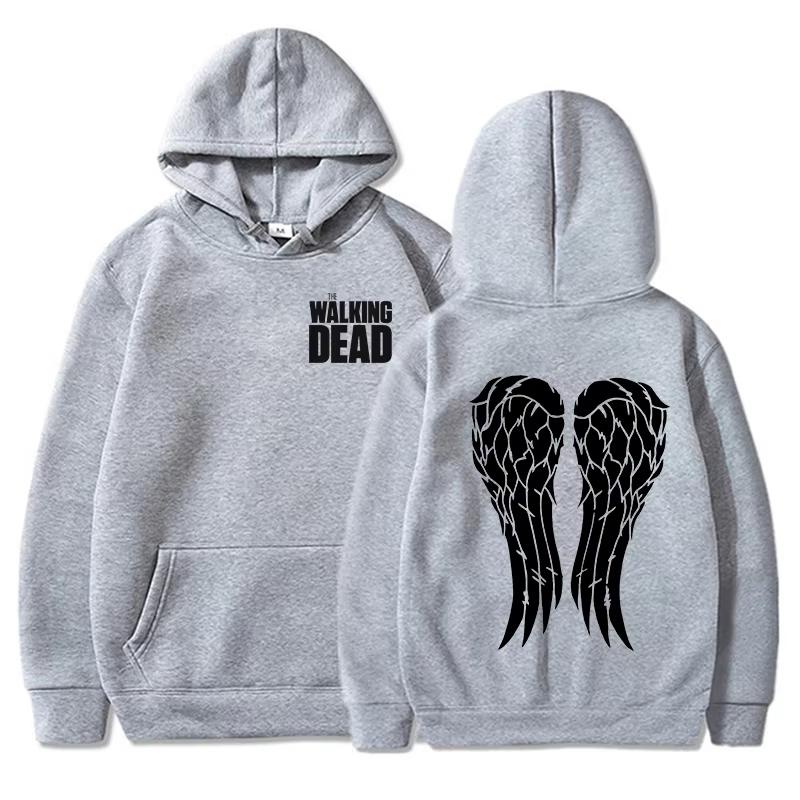 2025 New Fashionable and Interesting Wing Printed Crow Men's and Women's Casual Autumn/Winter Outdoor Sports Hoodie