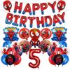 1set Spiderman Balloon Red Spiderman And Friends Aluminum Foil Balloon Baby Shower 1-9 Years Birthday Party Decorations Kids Toy