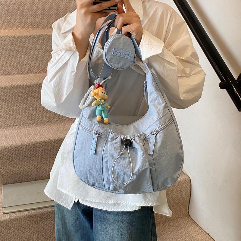 Casual Messenger Bag Women's New Commuter Versatile Shoulder Dumpling Bag Student Class Messenger Tote Bag