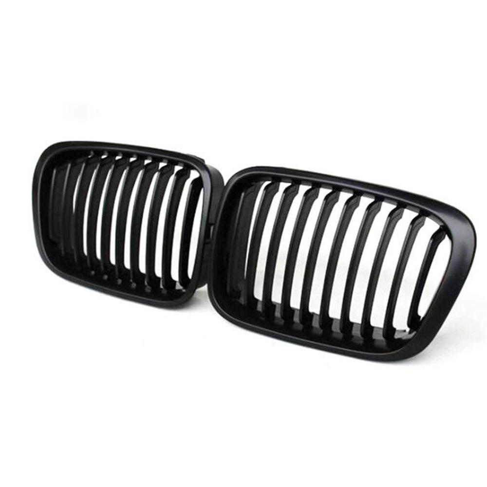 Gloss black Front Kidney Grille Slat Style Grill for For BMW E46 4 door 1998 1999 2000 2001 Car styling