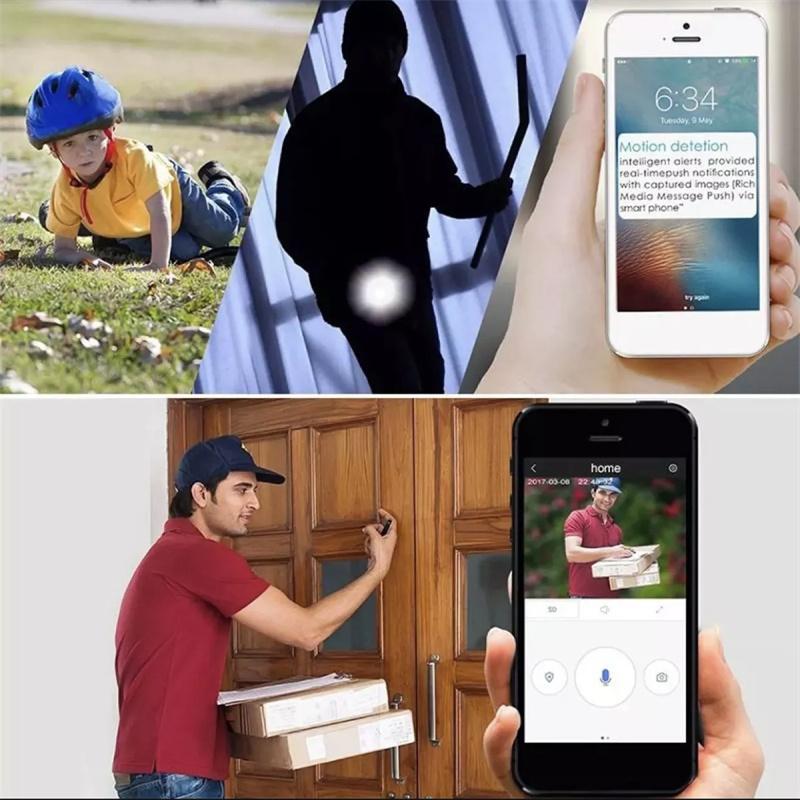 Nou! 1080p Hd Ip Mini Cameră Telecomandă Viziune de noapte Detectare mișcare Securitate Supraveghere Video