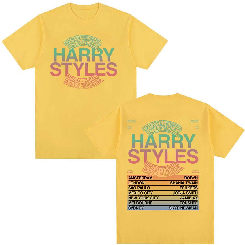 

Harry Styles 2026 Travel Shirt Luxury Fashion Retro Summer Mens Womens Cotton Shirt Y2k Harajuku Clothing Oversized Tshirt M