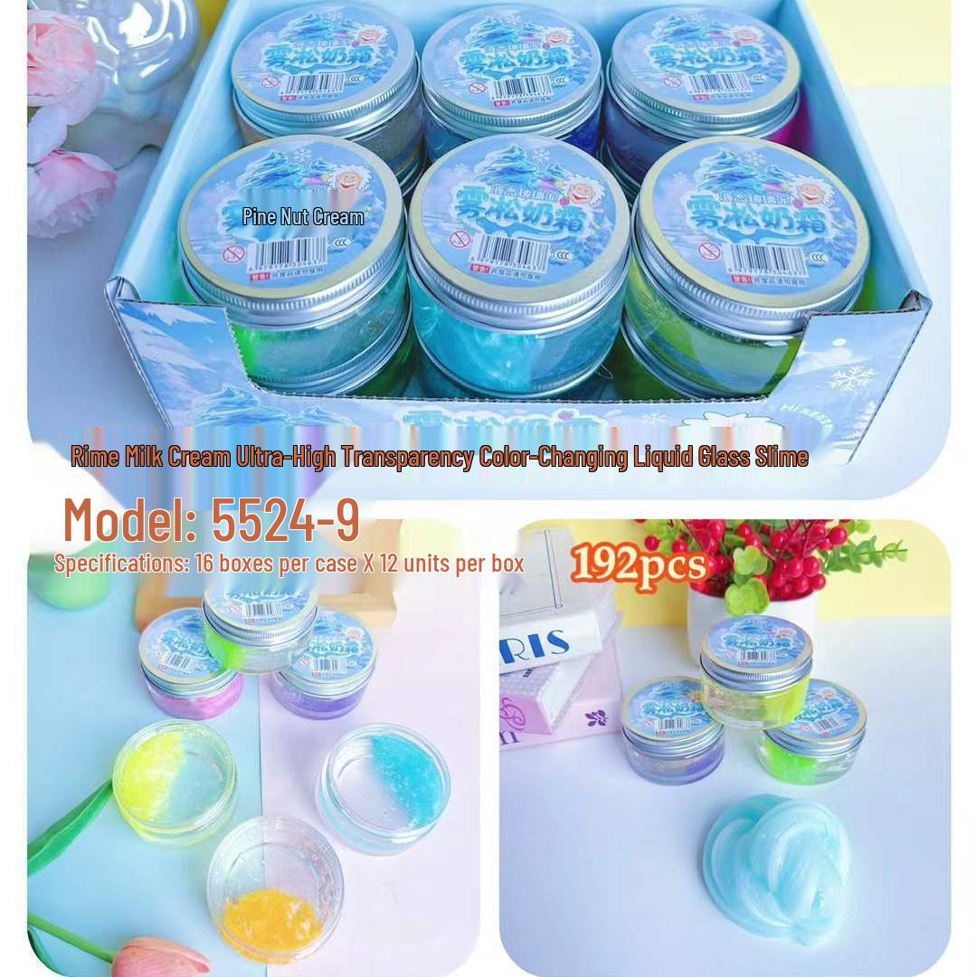 Ultra-Transparent Pine Milk Cream Non-Newtonian Fluid Slime Transparent Yellow