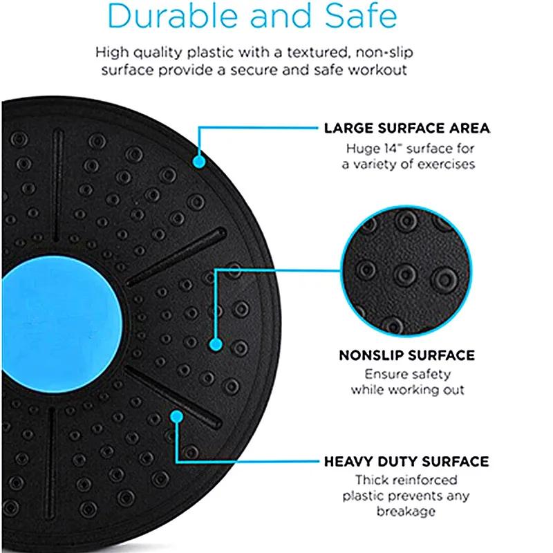 Latest Yoga Balance Board Disc Stability Round Plates Exercise Trainer for Fitness Sports Waist Wriggling Fitness Balance Board1PCS