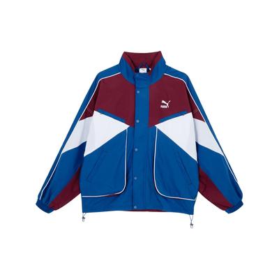 Puma Ss23 Seria Archiwalna Ss23 Pack Color Block Stójka Zamek Retro Kurtka Sportowa Kurtka Unisex Niebieska 622783-67