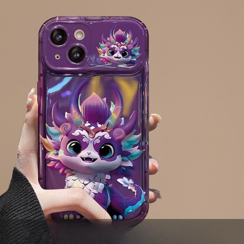 

Подходит для Apple 15 Чехол для мобильного телефона iPhone 14/13promax Милый красочный кулон с драконом 11/12 Флип-зеркало iPhone 6s Plus