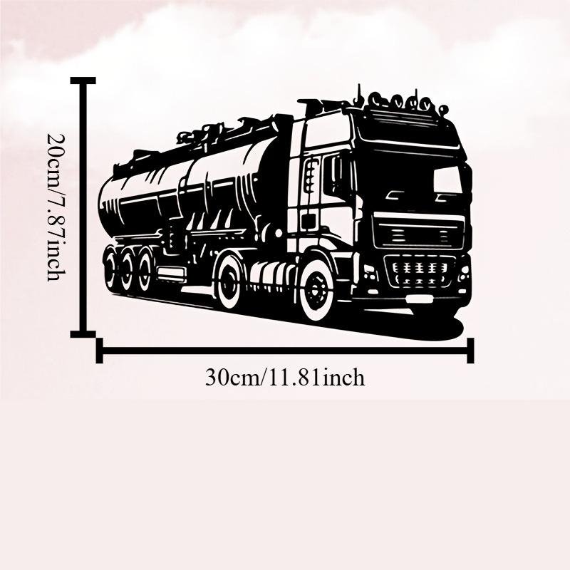 Modern Truck Silhouette Metal Wall Art Garage Workshop Patio Decor Auto Enthusiast Gift 12in
