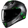 HJC HELMETS Motorcycle Full Face Helmet with Internal Ventilation, C10 Aspa HJH268 GREEN (MC4SF), XL (60-61cm)