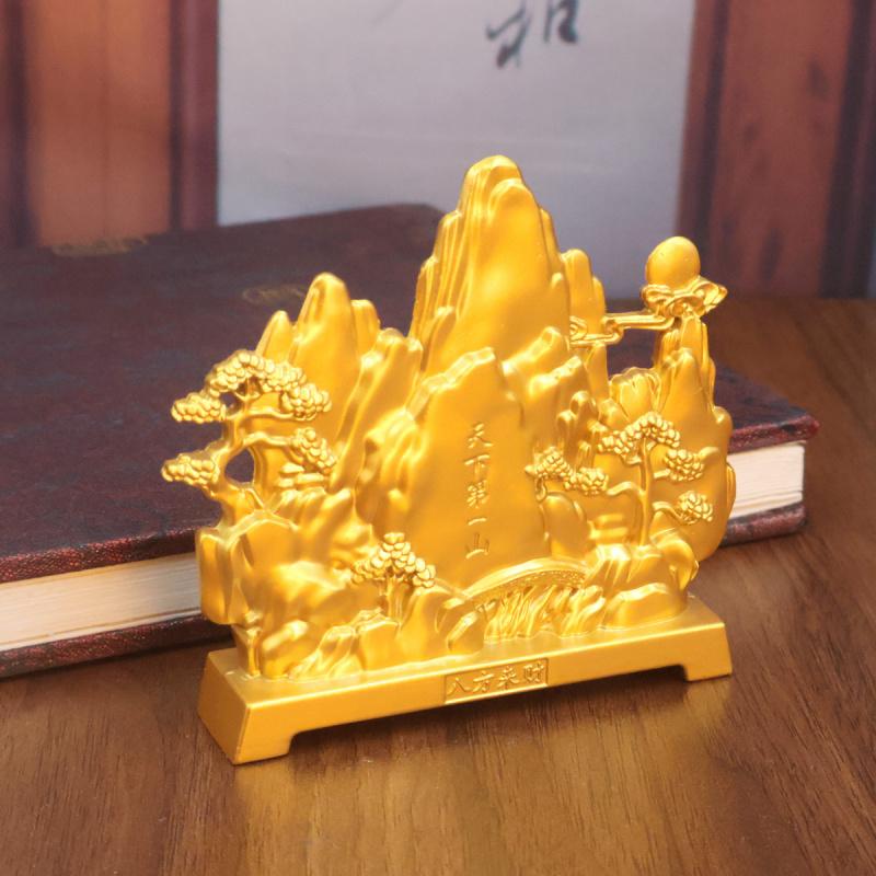 Shajin Tianxia First Mountain Ornament Housewarming Gift Jinshan Yinshan Decorative Living Room Office Craft Decoration