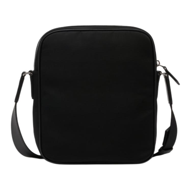 Bally Code Classic Striped Color Block Design Fabric And Leather Crossbody Bag Men bags Black 6311758