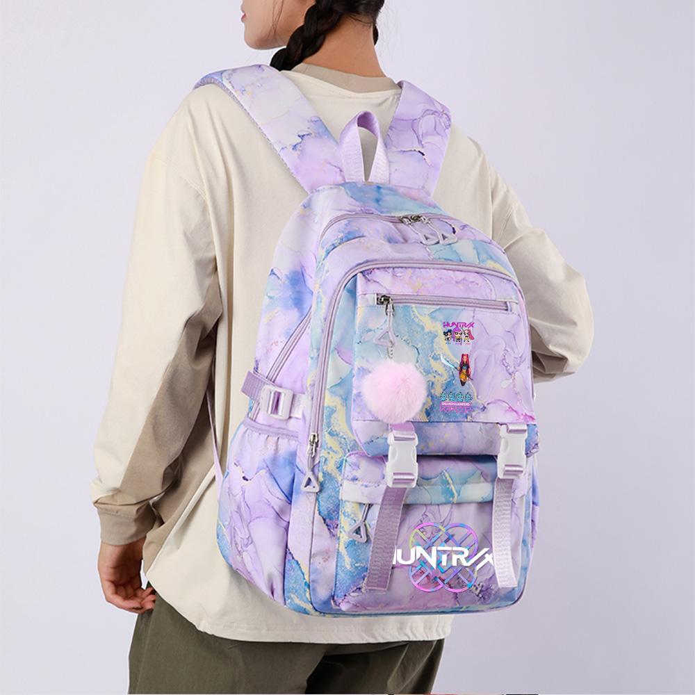 Cartoon Demon Hunters Printed Backpack Schoolbag for Teenager Student Girl Boy Bookbag Large Capacity Waterproof Travel Bag Mochila