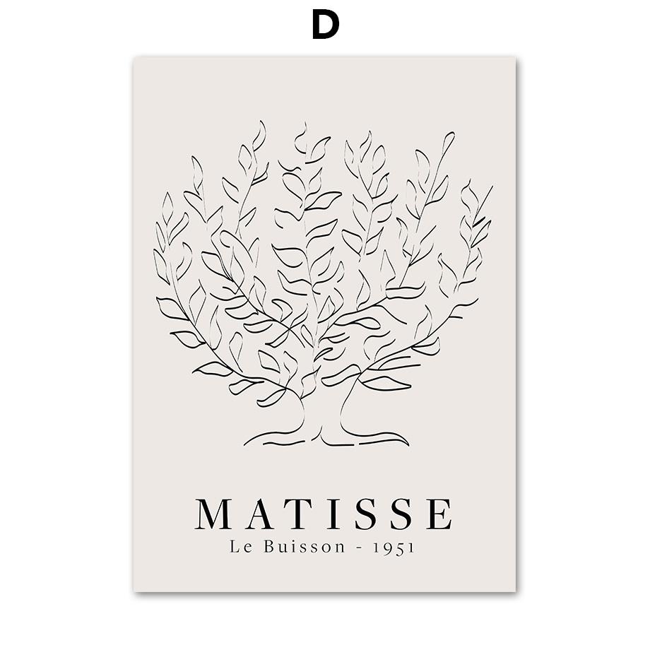 Matisse Plant Abstract Line Woman Body Posters And Prints Canvas Painting Nordic Wall Art Pictures For Living Room Home Decor