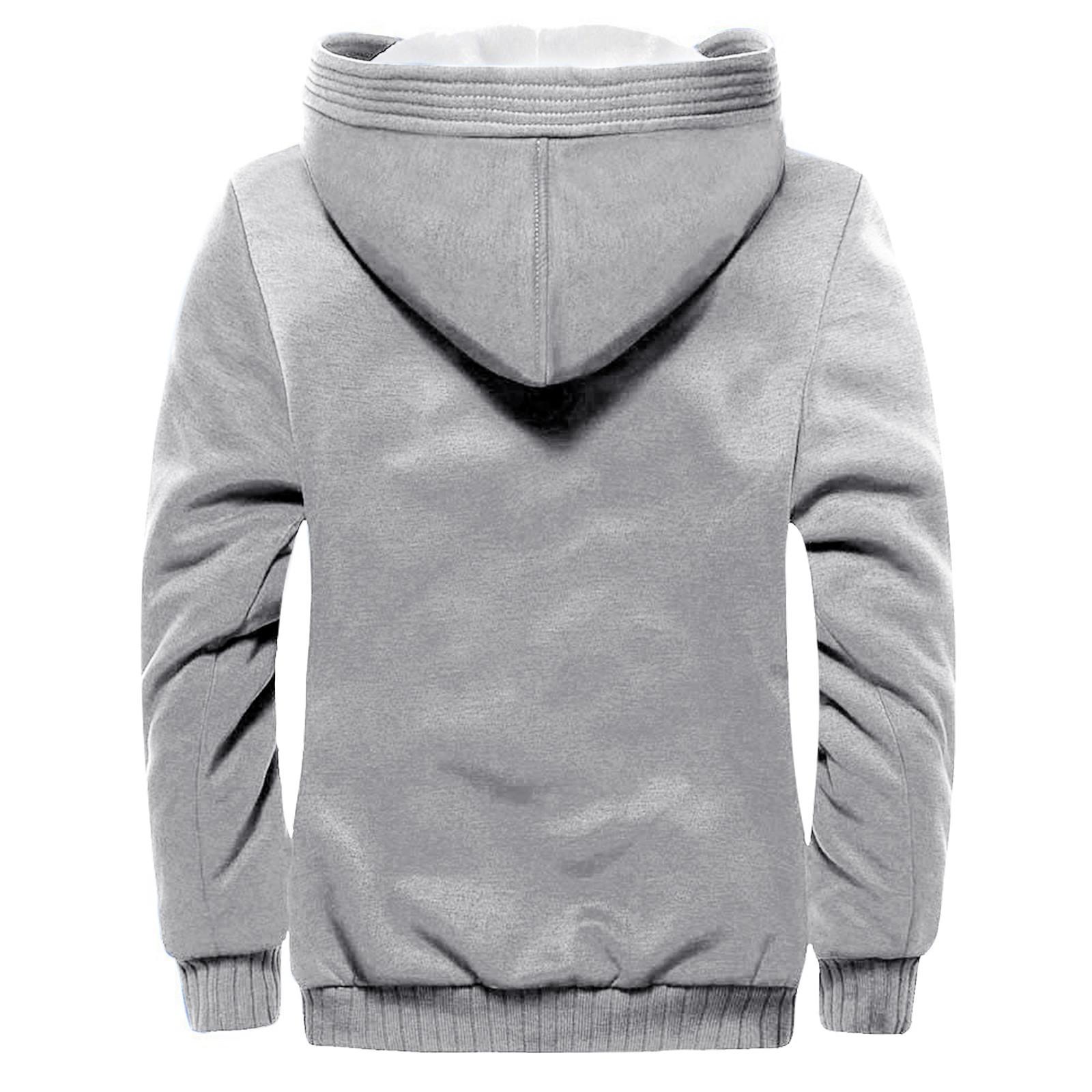 Мужской пуловер на молнии с длинными рукавами и капюшоном — фото 4