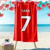 Bukayo Saka Print Beach Towel, Large Soft Quick Dry Towel for Beach Camping Swimming