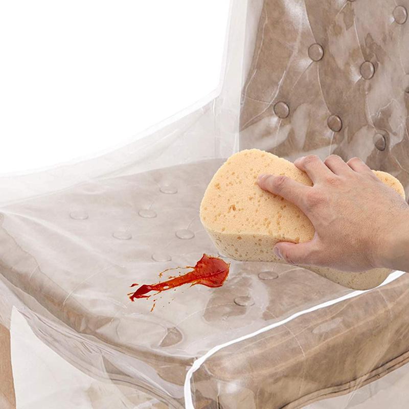 Waterproof Platstic PVC Clear All Dining Chair Slipcover Protector Away From Dust and Claws