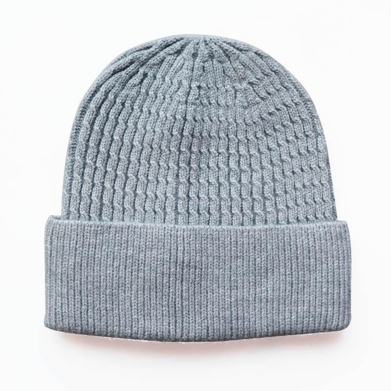 

Fashionable classic unisex warm woolen hat, jacquard solid color plain knit hat, cold weather hat, pullover ski hat Adjustable сірий колір