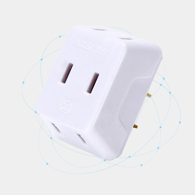 Mehrere Länder Reiseadapter mit 3 AC-Steckdosen Stromstecker-Erweiterung für Homeoffice und internationale Reisen