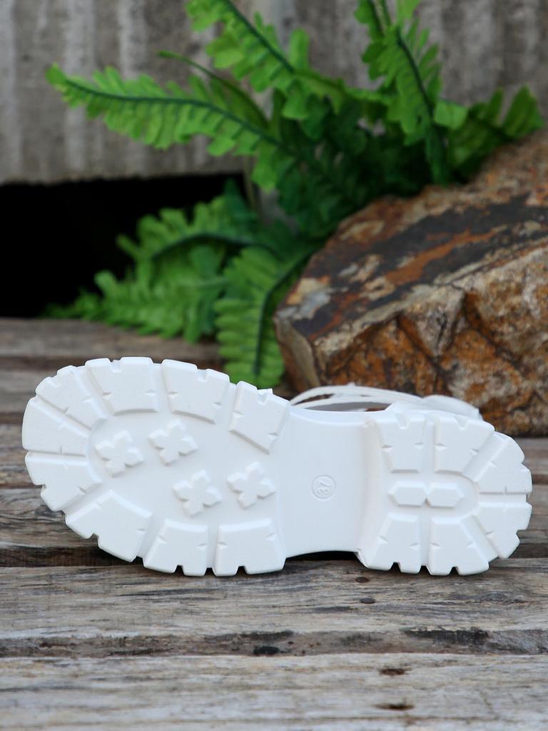 Plus Size Women's Roman Style Hollow-Out Platform Sandals with Thick Soles