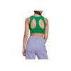Adidas Solid Color Hollow Logo Patch Pullover Sports Vest Women Vests Green HI6032