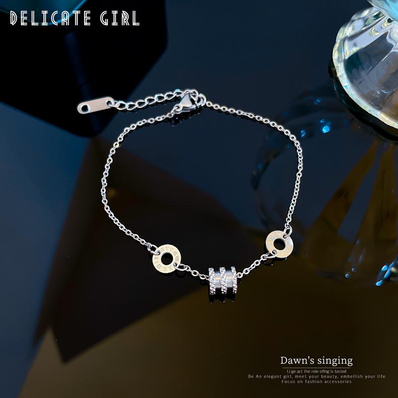 

Дондэмун Персонализированный Диск Тонкая Талия Буквенная Цепочка Браслет Женский Ретро Подруга