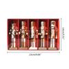 Christmas Wood Nutcracker Soldier Pendants Set of 4 Bookshelf Party Decor