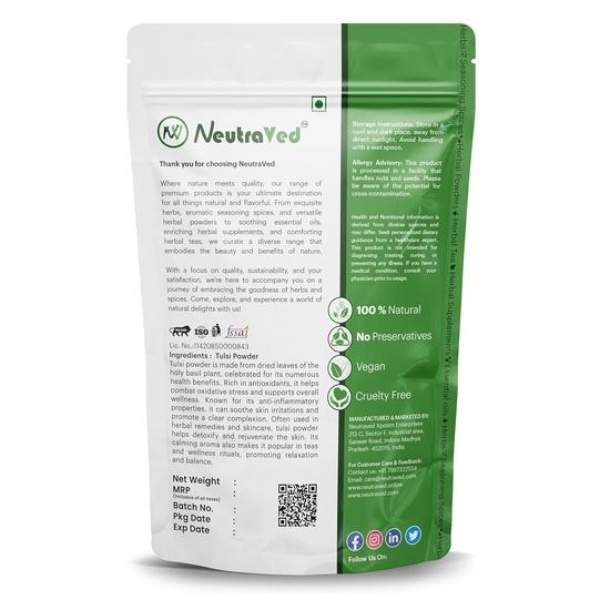 NeutraVed Neem + Tulsi Powder For Face Care |Combo Neem and Tulsi Powder Face Pack And Hair Care (100g Each - 200g)