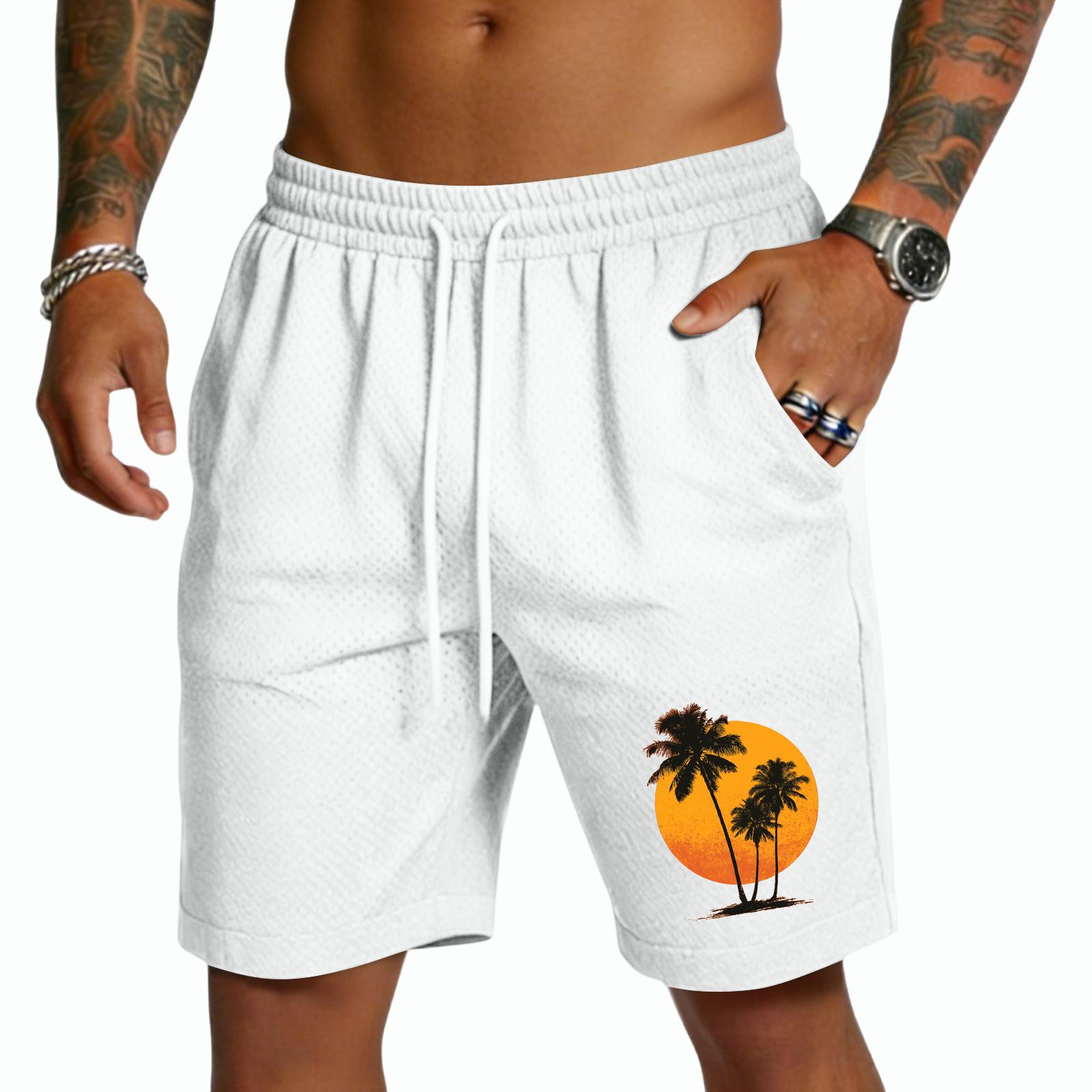 

Men s Casual -Weave Drawstring Shorts XL білий