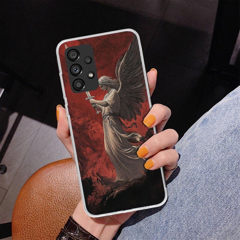 Archangel Michael Phone Case For Samsung Galaxy A52 A32 A22 A12 A51 A31 A50S A30S A20S A10S Note 20 Ultra 10 Plus S10 A72 A71 Ga