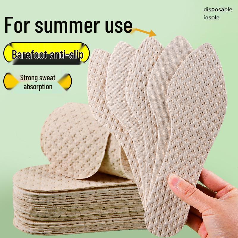 Ultra-Thin Breathable Odor-Resistant Disposable Wood Pulp Insoles for Men and Women