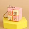 4-Keys Keyboard Fidget Toy with Light Sound Cartoon Keyboard Finger Clicker Toy Decompression Button Fidget Keychain Stress Relief Desk