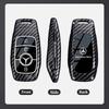 Alloy Carbon Fiber Car Key Case Cover Shell For Mercedes Benz AMG A C E S G Class GLC CLE CLA GLB GLS W177 W205 W213 W222 X167