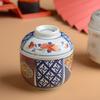 Gaiwan en Céramique Japonaise Bain-Marie Soupe & Dessert Bol avec Couvercle & Assiette Ensemble