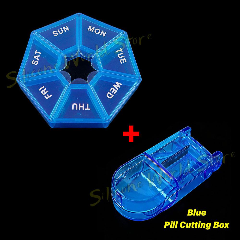 SW Portable Travel 7 Grids Pill Box Weekly 7 Days Pills Case Vitamin Fish Oils Medicine Storage Container Organizer Jewelry Box