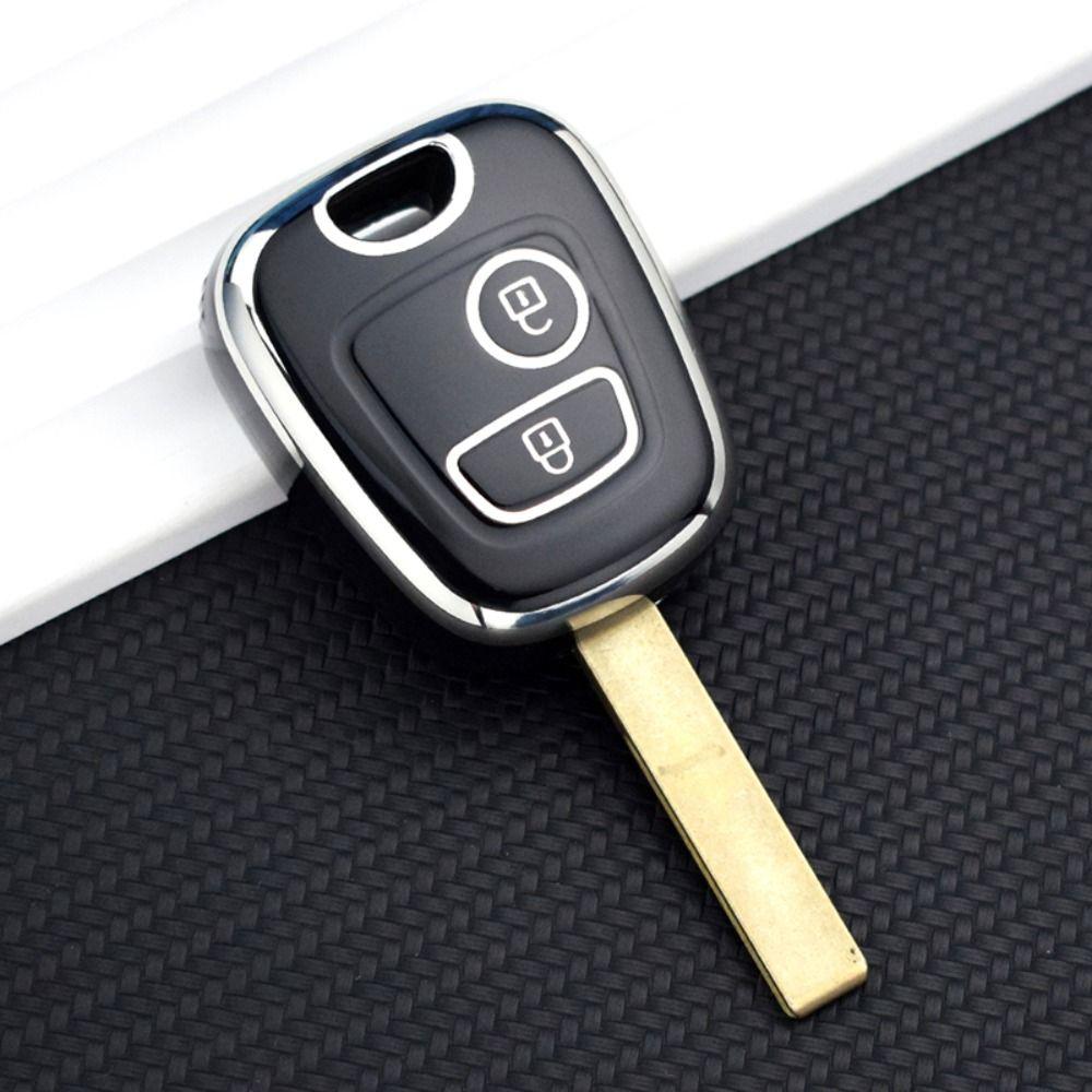 TPU Key Case Cover for Citroen C1 C4 For Peugeot 106 107 206 207 306 307 Car Accessories