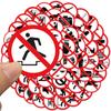 62 Kusů Zábavných Varovných Samolepek na Zavazadla, Notebooky, Kytary, Skateboardy a Voděodolné PVC Graffiti Samolepky