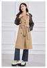 Spring contrasting splicing commuter long women's temperament coat