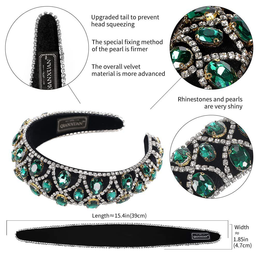 Barock Flanell handgemacht Strass Stirnband Amazon breiter Rand Schwamm Stirnband