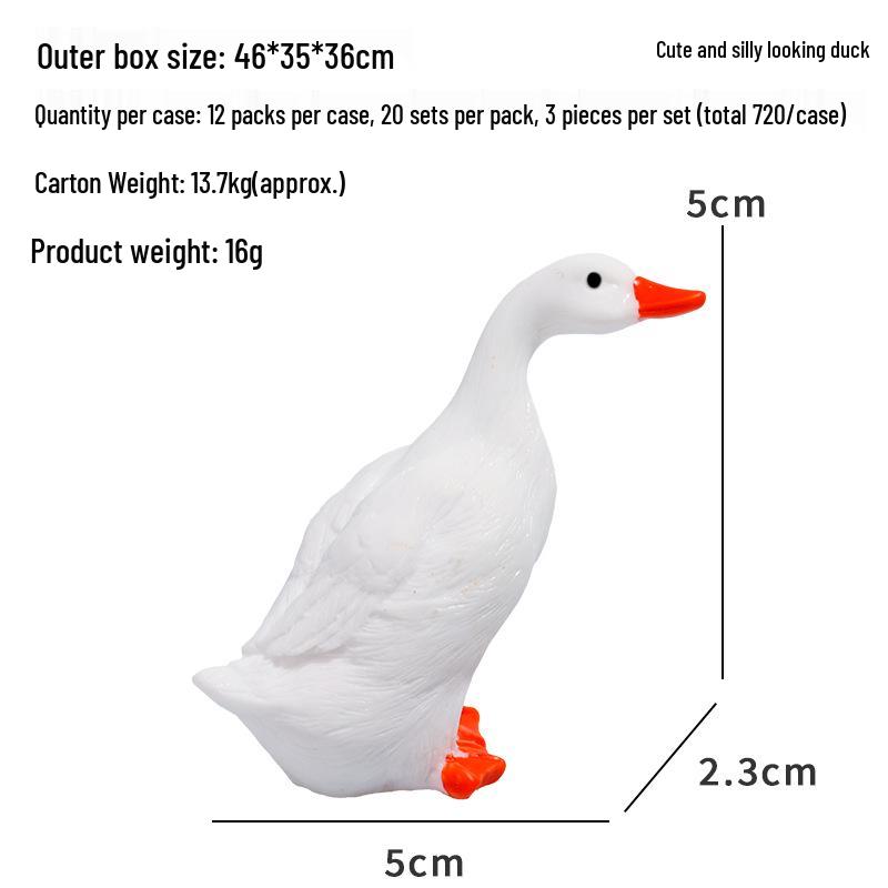 Resin Duck Decoration for Fish Tank and Outdoor Garden Micro Landscaping Water Features