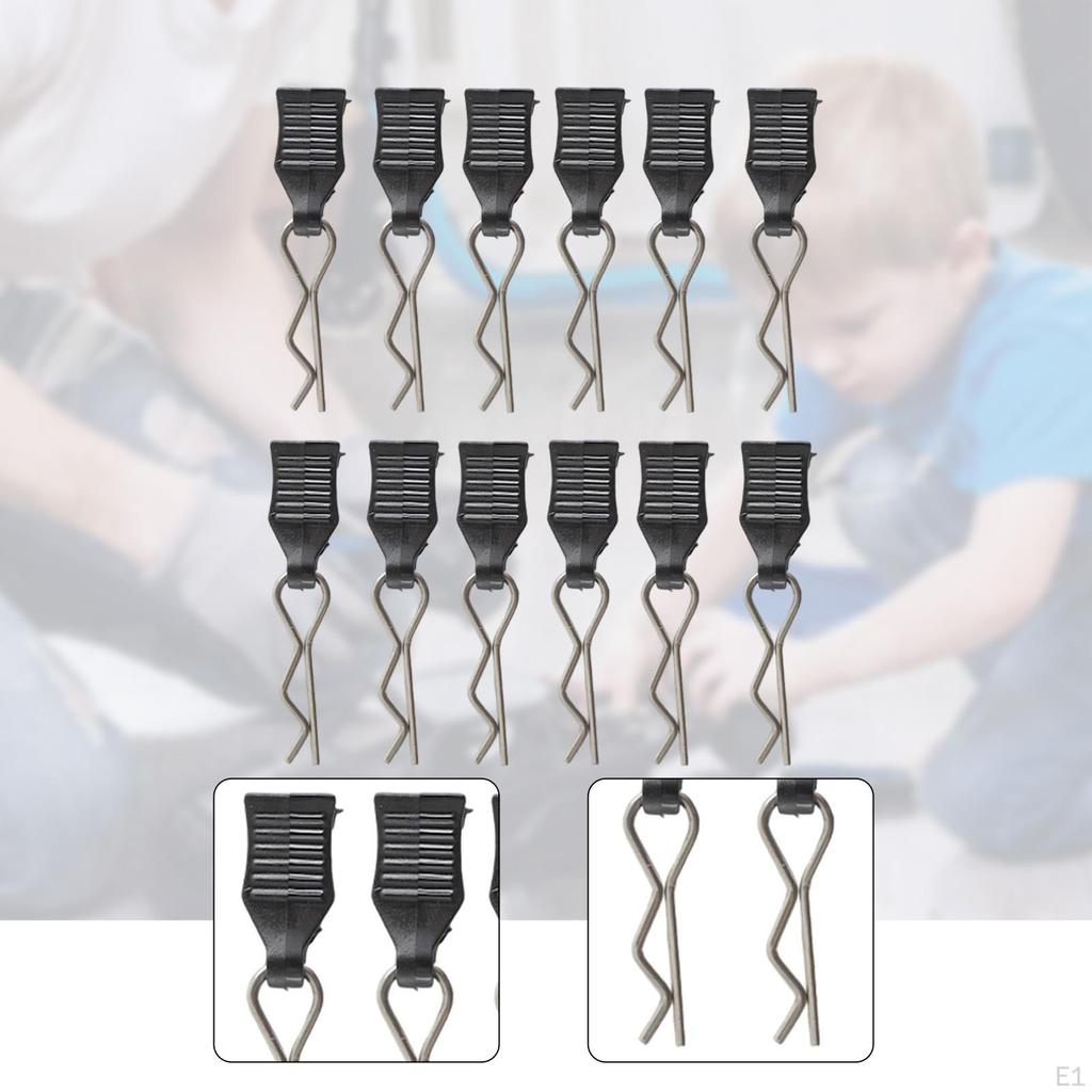 12 Pieces RC Cars Body Clips Pins Parts DIY Practical Upgrade Sturdy Accessory R for