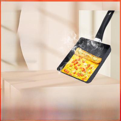 Padella Quadrata Antiaderente per Tamagoyaki Giapponese, Padella per Omelette a Fondo Piatto in Pietra Maifan