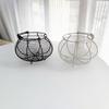 Iron Wire Woven Egg Basket, Round Handheld Kitchen Grocery Basket