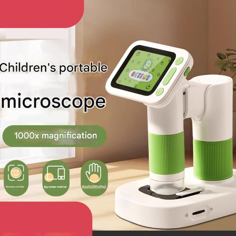 1000x Magnification Microscope Desktop & Handheld Magnifier Support PC Educational Science Toys Microscopes for Kids