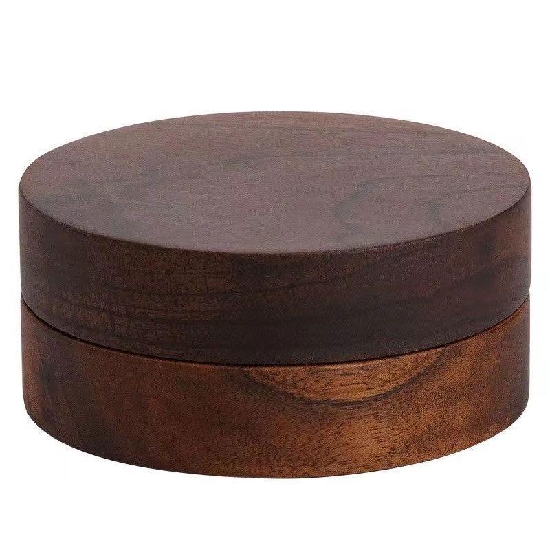 Gold-Stainless Steel Ashtray with Lid, Solid Wood Base – Anti-Ash Design for Home and Office, Ideal Gift.