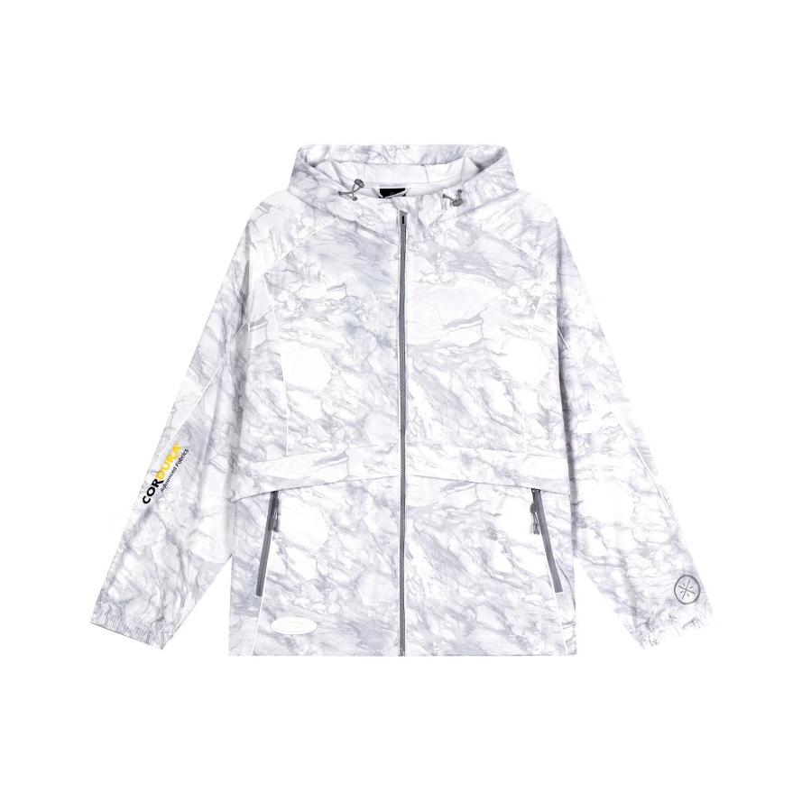 Li-Ning Wade Series Full Print Letter Zip-Up Hooded Sports Windbreaker Men Outerwear AFDV209-6