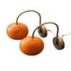 Set of 2 Orange Retr Mid-Century Modern Wall Sconces Handmade Brass Vanity Fixture Wall Lights for Bathroom, Kitchen, Living Room