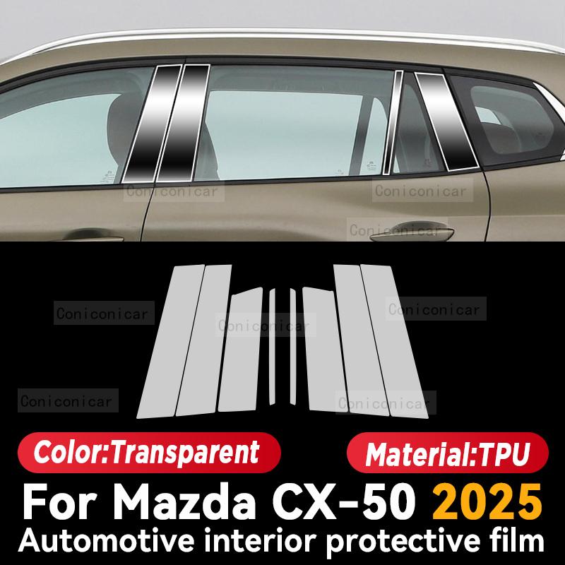 Für MAZDA CX-50 2025 Auto Innenraum Mittelkonsole Instrumentenbrett Schutzfolie Kratzfester Aufkleber Zubehör