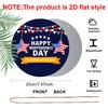 2D Flat, 1pc Round "Happy Independence Day" Aluminum Hanging Sign, Patriotic USA Flag Star Bunting Design, Rustic 4th of July Metal Wall Decor