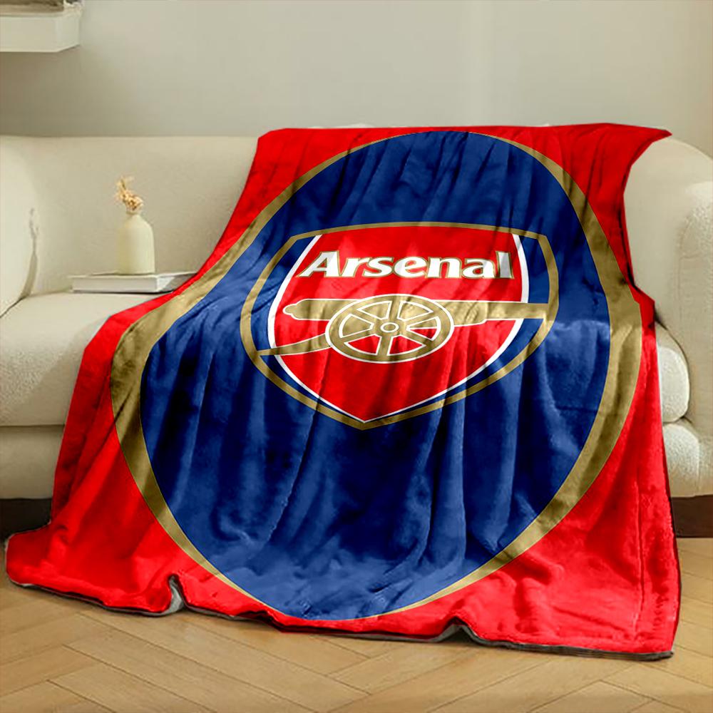 Arsenal Logo Designed Flannel blanket for bedroom, living room, sofa, and nap