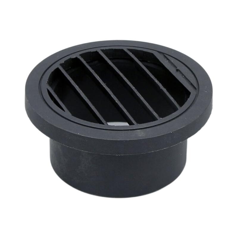Round Heater Air Outlet Grille for Parking Heater Repair, Black Plastic Louvered Outlet Piece for Car Truck Use